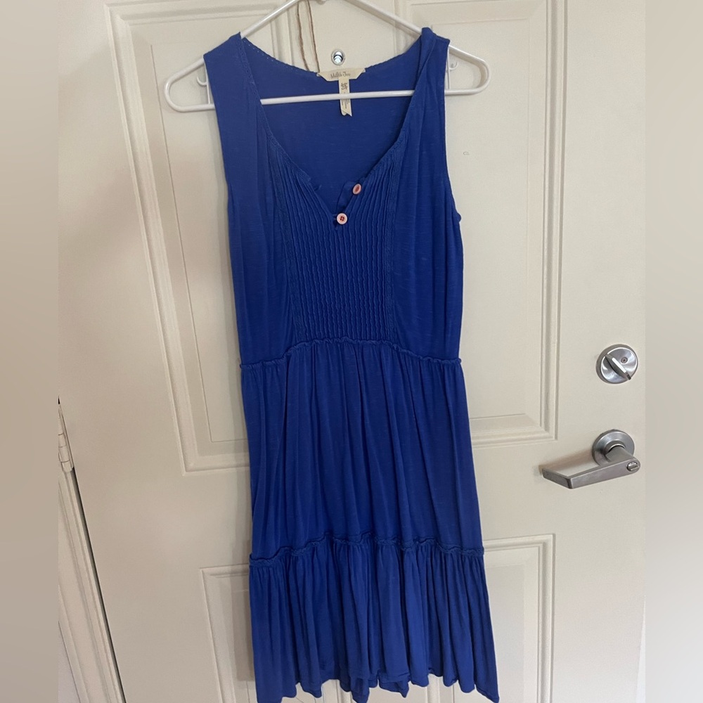 Matilda Jane Tiered Ruffle Blue Dress Sleeveless Women's Size Extra Small